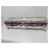Incolay "Garnet" Stone Lavendar Music Box