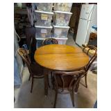 Small Wood Table & 4 Chairs