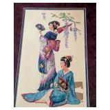 Japanese Geisha Cross Stitch Picture WOW!