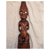 Matai Hand Carved Tiki Man Wood