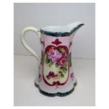 Hand Painted Victorian Water Pitcher