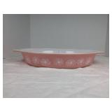 Pink Pyrex Daisy Pattern Dish