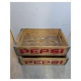 2 Vintage Wooden PEPSI Crates New Haven MO