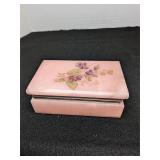 Pink Alabaster Jewelry Trinket Box