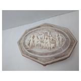Round Incolay Stone Trinket Box