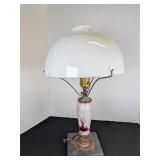 Hand Painted Vintage Glass Lamp