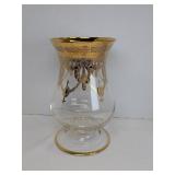 Vintage SC LINE 24kt Regency Gold Glass Vase