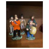 5pc Vintage Bohemian Czech Glass Zelezny Band