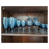 Gorham Summer Sky Blue Bar Drink Glasses