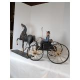 Jauquet Large Amish Horse & Carriage