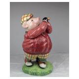 Fitz & Floyd Golfing Pig Cookie Jar
