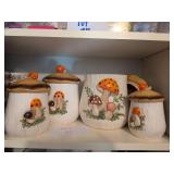 LOT #36 - Vintage Mushroom Canister Set