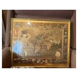 Moses Pitt Gold Foil World Map