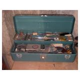 #1 Tool Box LOT - Green Toolbox With Tools