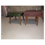 Pair Vintage Vinyl Stools