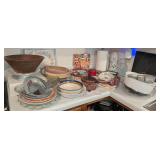LOT #31 Decorative Plates, Bowls, Strainer, MORE