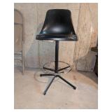 Vintage Black Swivel Bar Stool