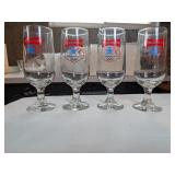 Budweiser Pilsner Bar Glasses 1984 Olympics