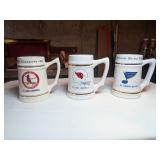 3 St. Louis Sports Beer Mugs