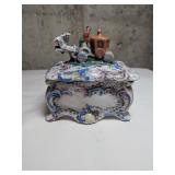 Vintage Horse and Carriage Trinket Box