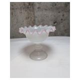 Vintage Frosted Pedestal Bowl