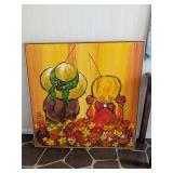 Large Boy & Girl Painting Retro N Mercer
