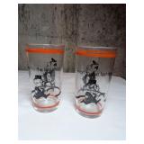 2 Vintage Gas Station Glasses