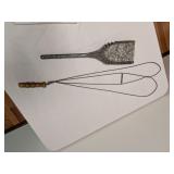 Carpet Beater and Fireplace Coal Shovel