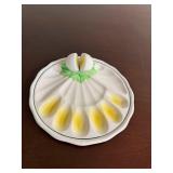 Vintage Deviled Egg Platter w/ S/P Shakers