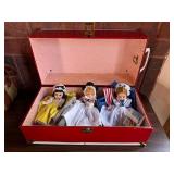 3 Dolls in a Doll Trunk