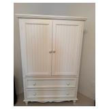 Bassett White TV Hutch