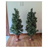 Pair 40" Christmas Trees