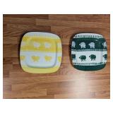 Pair Farm Animal Serving Trays