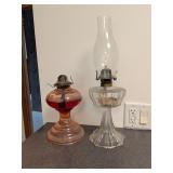2 Vintage Oil Lamps