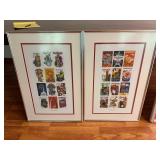 (2) Framed TWA Mini International Posters Print