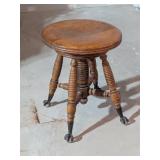 Swivel Claw Foot Piano Stool