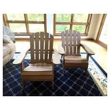 Pair Folding Adirondack Chairs