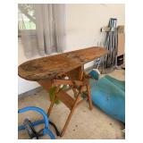 Vintage Wooden Ironing Board Stepstool Combo