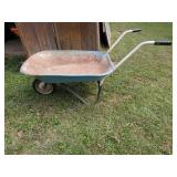 Vintage Blue Garden Wheelbarrow