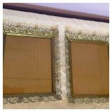 Pair Vintage Brass Filagree Frames 8 x 10