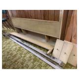 Full Size MCM Blonde Wood Bed