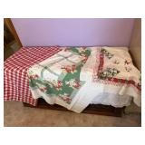 3 Vintage Cotton Tablecloths