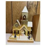 Vintage Paper Christmas Musical Church