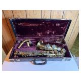 Antique Lindell Brass Alto Saxophone