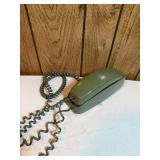 Vintage Avacado Green Push Button Wall Phone