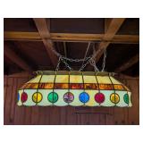 Slag Glass Hanging Pool Table Light