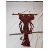 Vintage Macrame Owl