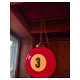 Vintage Billiards Pool Ball Hanging Light
