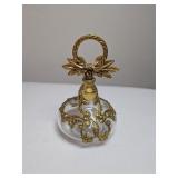Small Gold Filagree Ormolu Perfume Bottle
