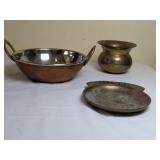 3 Misc Copper Brass Items